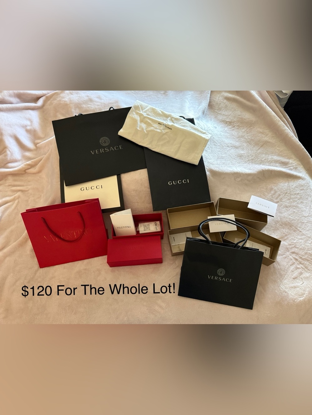 Gucci, Versace & Valentino Paper Bags & Sunglass Boxes - 1 Balenciaga Dust Bag
